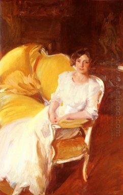 Clotidle Sitting On The Sofa 1910