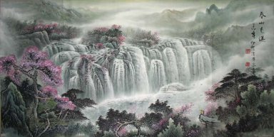 Waterfall - Pittura cinese