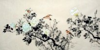 Pájaros y flores - Pintura china