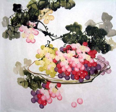 Uvas - Pintura china