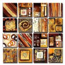 Hand-painted Abstract Oil Painting - Set of 16