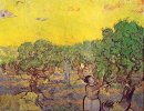 Olive Grove avec des figures Cueillette 1889