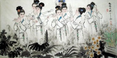 Senhoras bonitas - pintura chinesa
