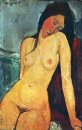 sentado desnudo femenino 1916
