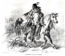 Blackfeet guerriero a cavallo