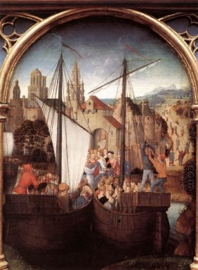 St. Ursula und ihre Gefährt Landung auf Basel Von der Reliquie