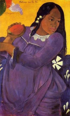 Frau mit einer Mango-1892