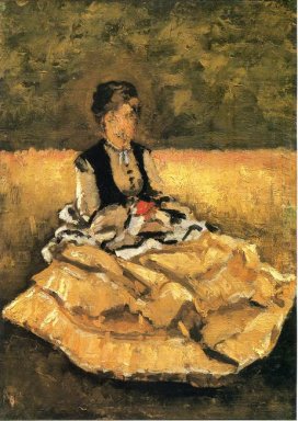 Woman Seated On The Lawn
