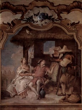 Angelica en Medorus vergezeld door twee Boeren 1757