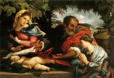 La Sacra Famiglia con Santa Caterina d\'Alessandria 1533