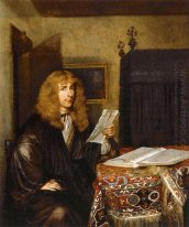 Porträtt av en man läser