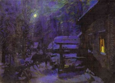 Månbelyst Natt Winter 1913