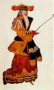 Kostüm-Entwurf für die Jagd Marquise Von Dornröschen