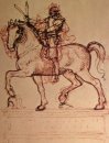 Disegno di un monumento equestre