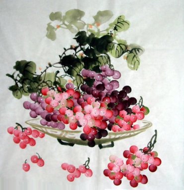 Uvas - Pintura Chinesa