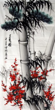 Bamboe(Drie Vrienden van Winter) - Chinese Schilderkunst