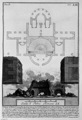 The Roman Antiquities T 2 Lempeng Rencana Lix Dan Elevation Of F