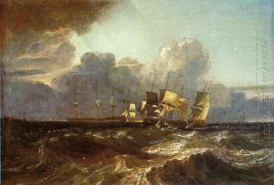 Kapal Bantalan Up Untuk Anchorage The Egremont Sea Sepotong 1802