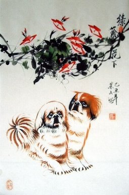 Hond - Chinees schilderij