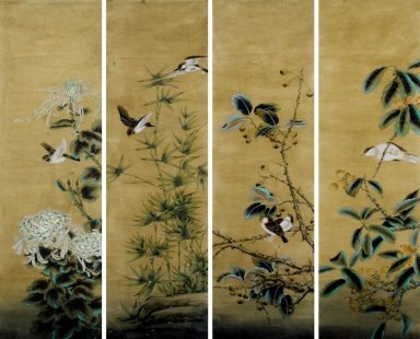 Vogels&Bloemen - Chinees schilderij