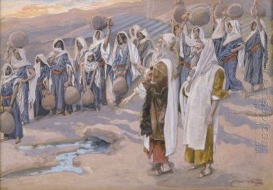 Moisés hirió la roca en el desierto
