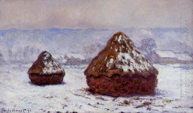 Grainstacks Schnee-Effekt 1891