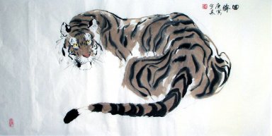 Tiger - kinesisk målning