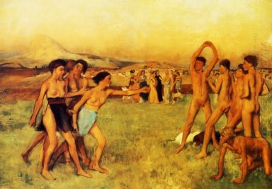 chicas espartanas desafiando chicos 1860