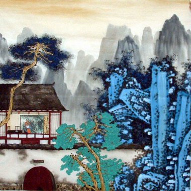 Bâtiment - Peinture chinoise