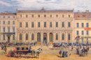 Uitzicht op de Passazh warenhuis in 1848