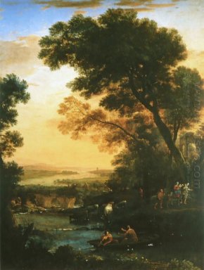 Пейзаж с Бегство в Египет 1663