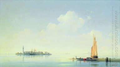 Hamnen Of Venice ön San Georgio 1844