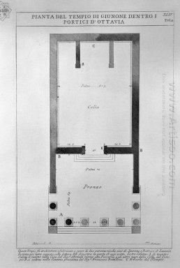 Il romano Antichità T 4 Piatto Piano XLIV Del Tempio di Giunone