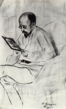 Retrato de I A Ryazanovsky 1914