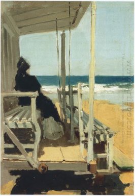 Auf San Sebastian Strand 1900