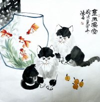 Cat - Chinesische Malerei