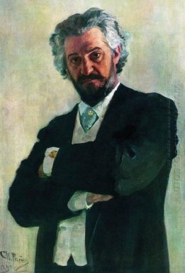 Retrato da Chello Jogador Alexander Verzhbilovich 1895