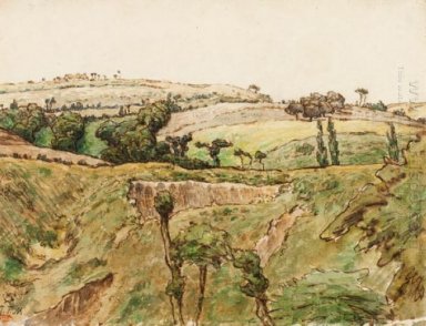 Un paysage vallonné 1867