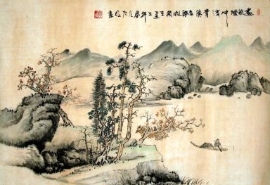 Pinus Dan Plum-Meihua - Lukisan Cina