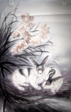 Kaninchen - Chinesische Malerei
