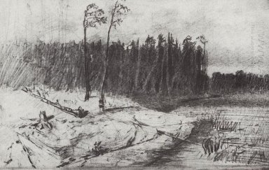 Wald in der Nähe des Wassers 1872