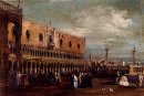 Венеция, вид на Piazzetta Глядя на юг с Палаццо D