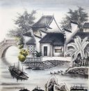 Un petit village - Peinture chinoise