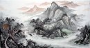 Un petit village - Peinture chinoise