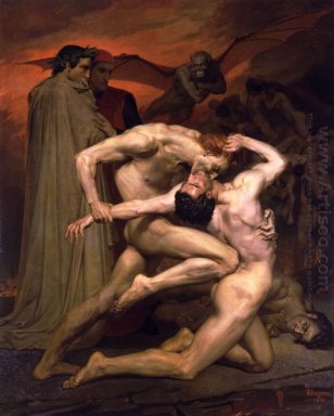 Dante et Virgil dans l\'enfer 1850