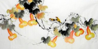 Labu-Burung - Lukisan Cina