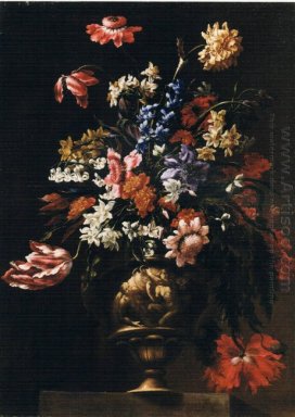 Still life with a vase of flowers