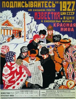Subscreva a 1927 O jornal diário Izvestia URSS Central Exec