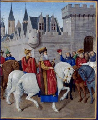 Vermelding van Keizer Karel Iv In Cambrai 1460
