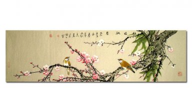 Ciruelo y aves - la pintura china